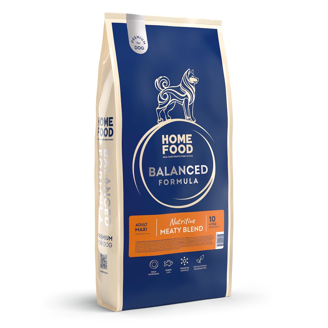4820290090712 Сухий Корм Home Food Для дорослих собак великих порід М'ясне асорті 10 кг - Зображення 1