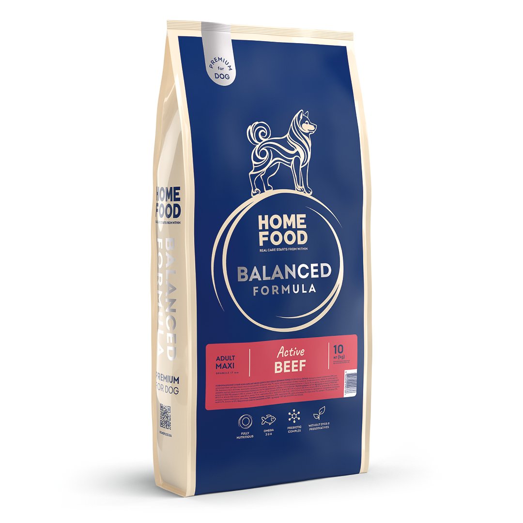 4820290090736 Сухий Корм Home Food Для дорослих собак великих порід Яловичина 10 кг - Зображення 1
