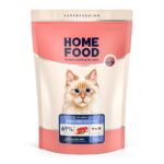 Повнораціонний сухий корм Home Food для котів CAT ADULT З чутливим травленням Ягнятина та лосось 1,6 кг