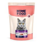 Повнораціонний сухий корм Home Food для котів CAT ADULT Для котів британських та шотландських порід Індичка та качка 1,6 кг