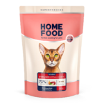 Повнораціонний сухий корм Home Food для котів CAT ADULT Гіпоалергенний беззерновий Качине філе з грушею 1,6 кг