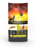 Беззерновий корм Ambrosia Grain free зі свіжим лососем та куркою для дорослих собак малих порід 6кг