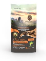Беззерновий корм Ambrosia Mediterranean з індичкою для літніх і стерилізованих собак усіх порід 1,5кг