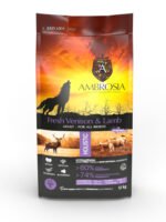 Беззерновий корм Ambrosia Grain free зі свіжою олениною та ягням для дорослих собак усіх порід 12кг