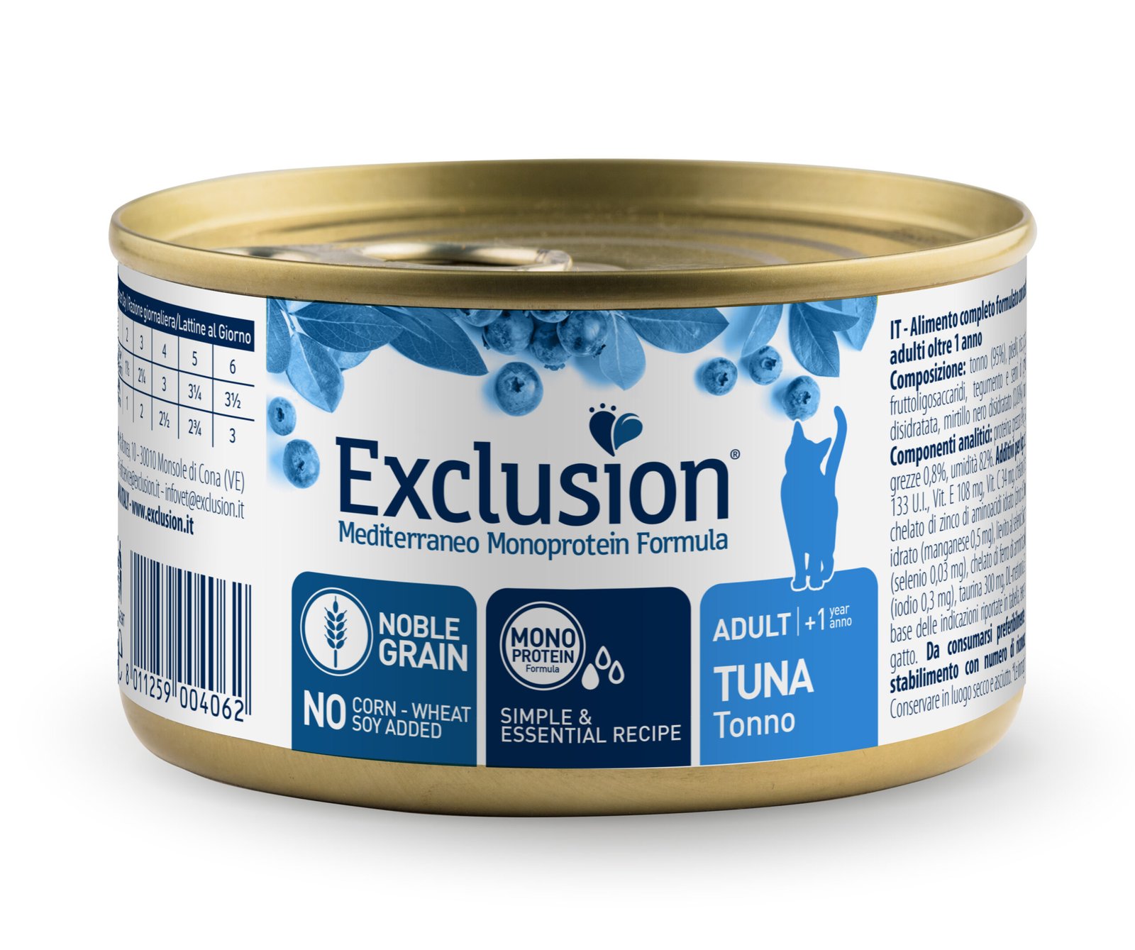 Set of mockups. White blank tincan silver and gold metal Tin Can Консерви для дорослих котів всіх порід з тунцем Exclusion Adult Tuna 85г - Зображення 1