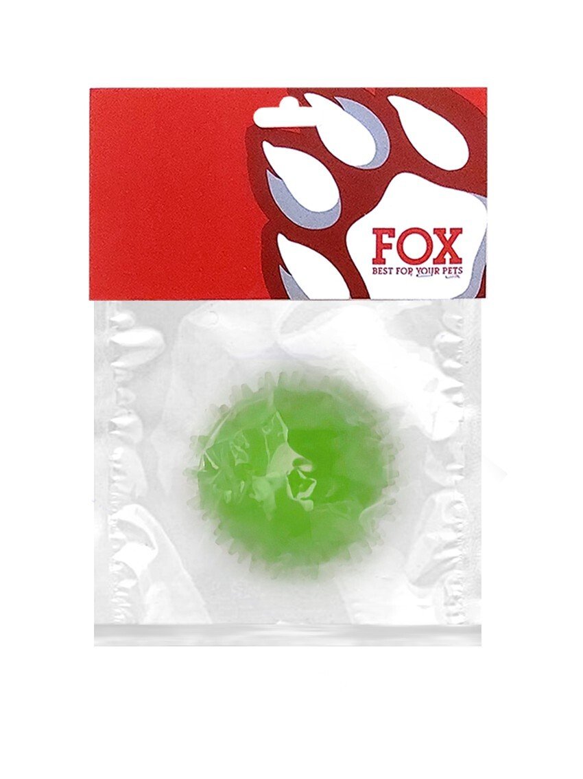 49250791 Іграшка для собак Fox м'яч із шипами зелений із запахом ванілі, 6 см - Зображення 1