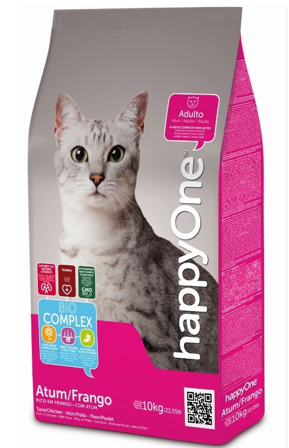 5600760440037 Сухий корм happyOne Cat Tuna & Chicken для дорослих котів з тунцем та куркою 10кг - Зображення 1