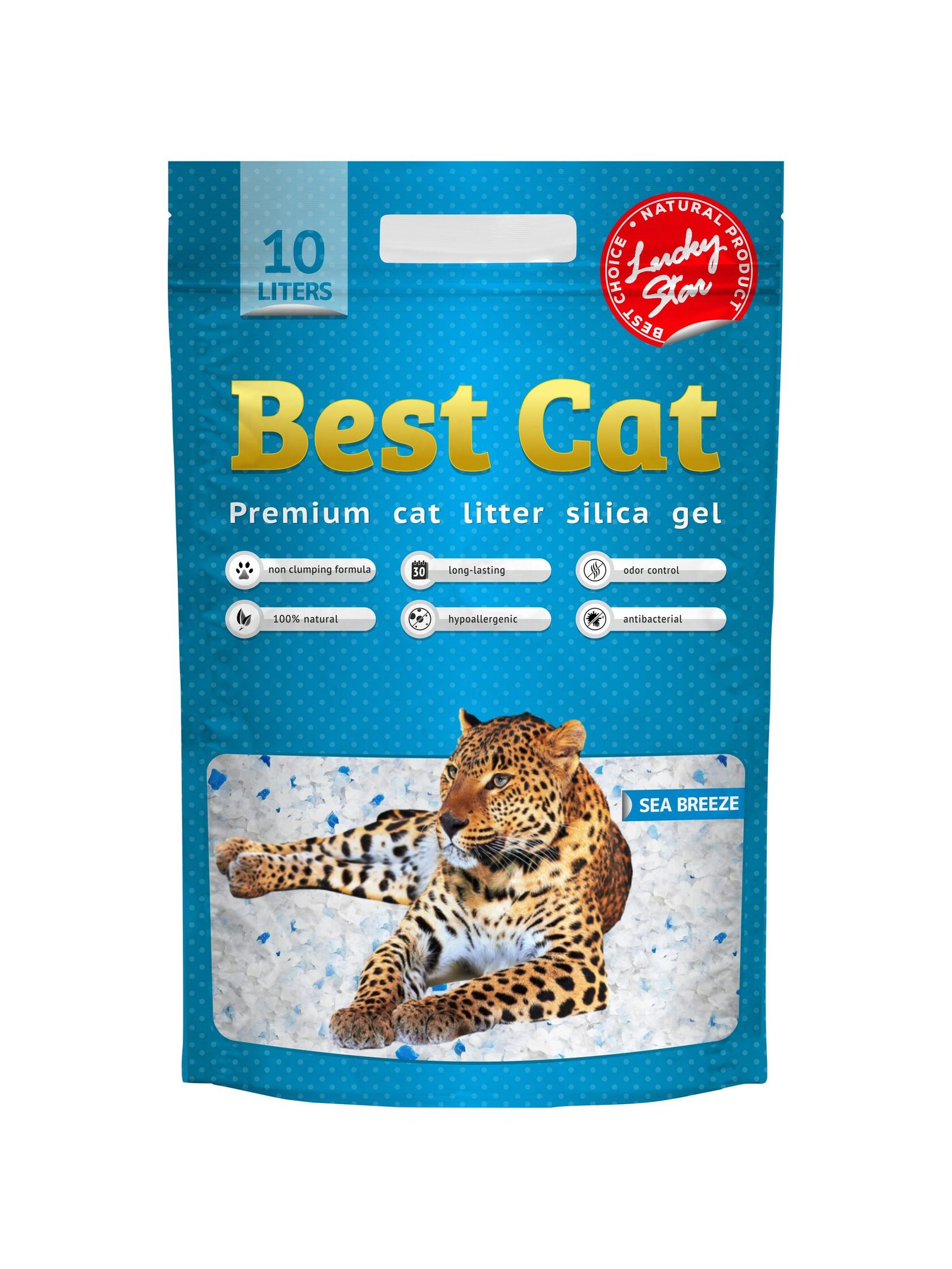 78523419 Силікагелевий наповнювач Best Cat Blue Lucky Star, 10 л - Зображення 1
