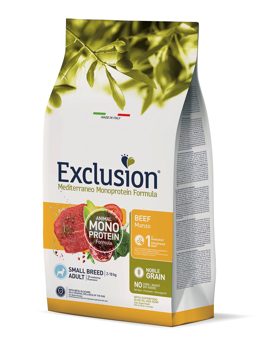 8011259002938 Сухий корм для собак Exclusion Adult Beef Small Breed з яловичиною 0,5кг | для дорослих дрібних порід - Зображення 1