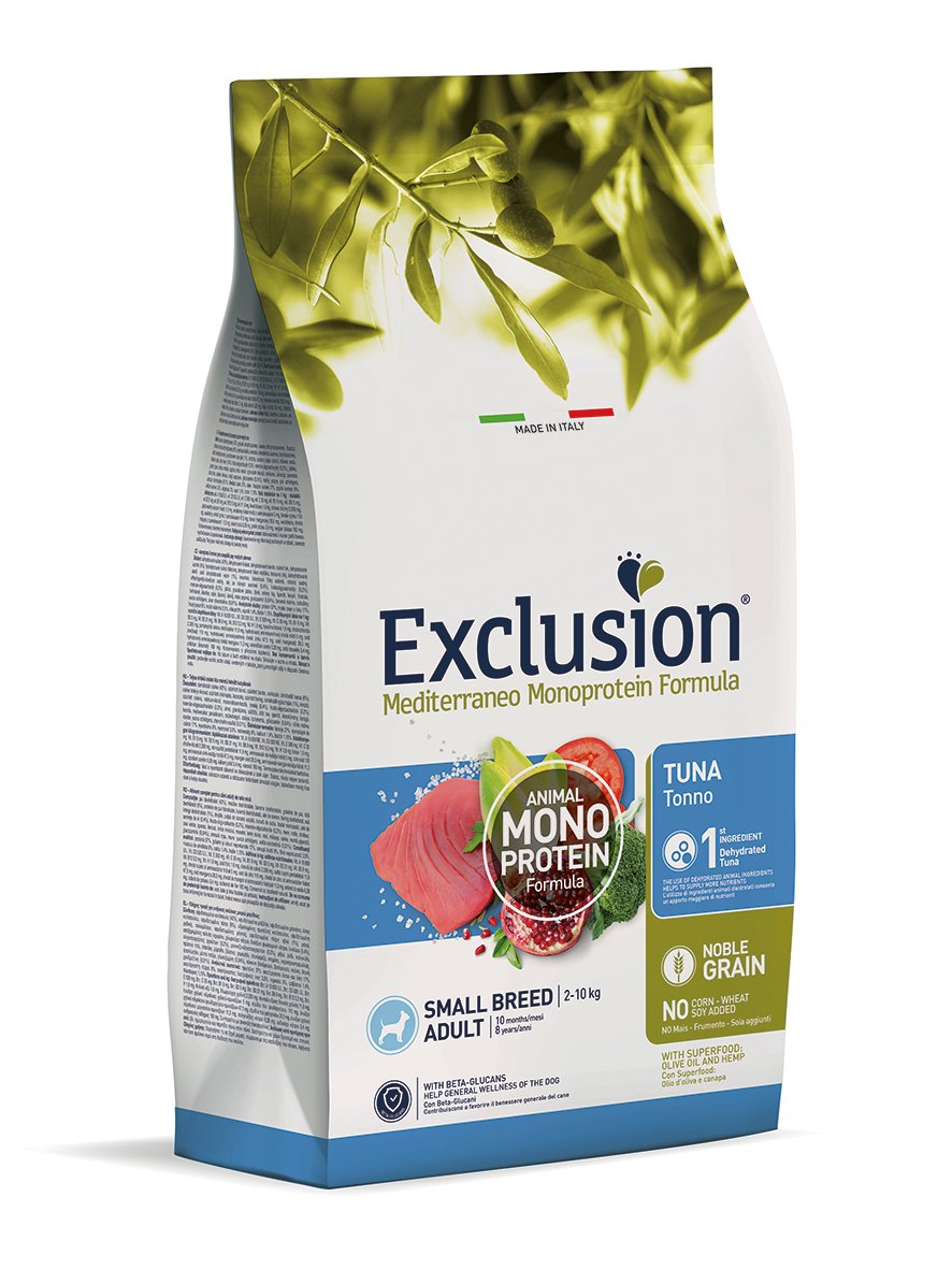 8011259002976 Сухий корм для собак Exclusion Adult Tuna Small Breed з тунцем 0,5кг | для дорослих дрібних порід - Зображення 1