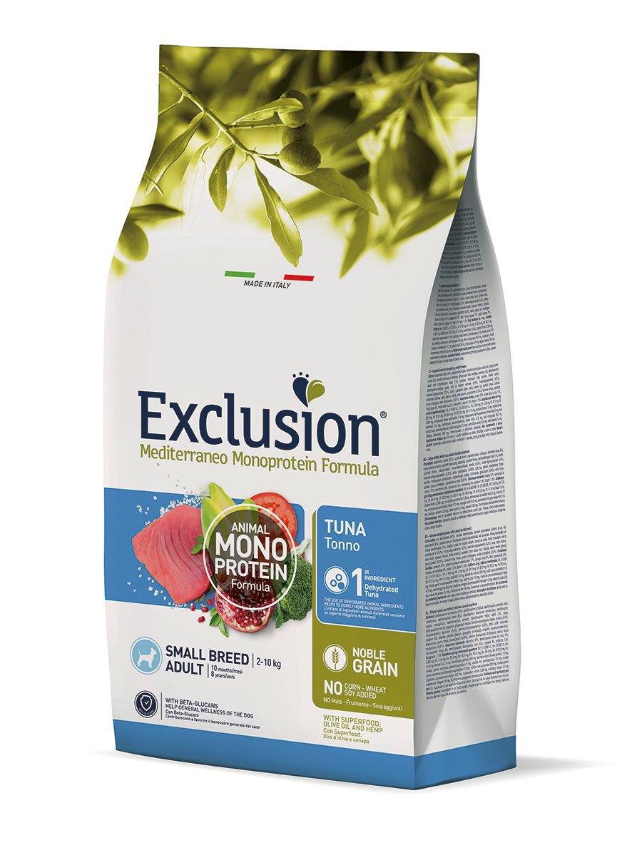 8011259002990 Сухий корм для собак Exclusion Adult Tuna Small Breed з тунцем 7кг | для дорослих дрібних порід - Зображення 1