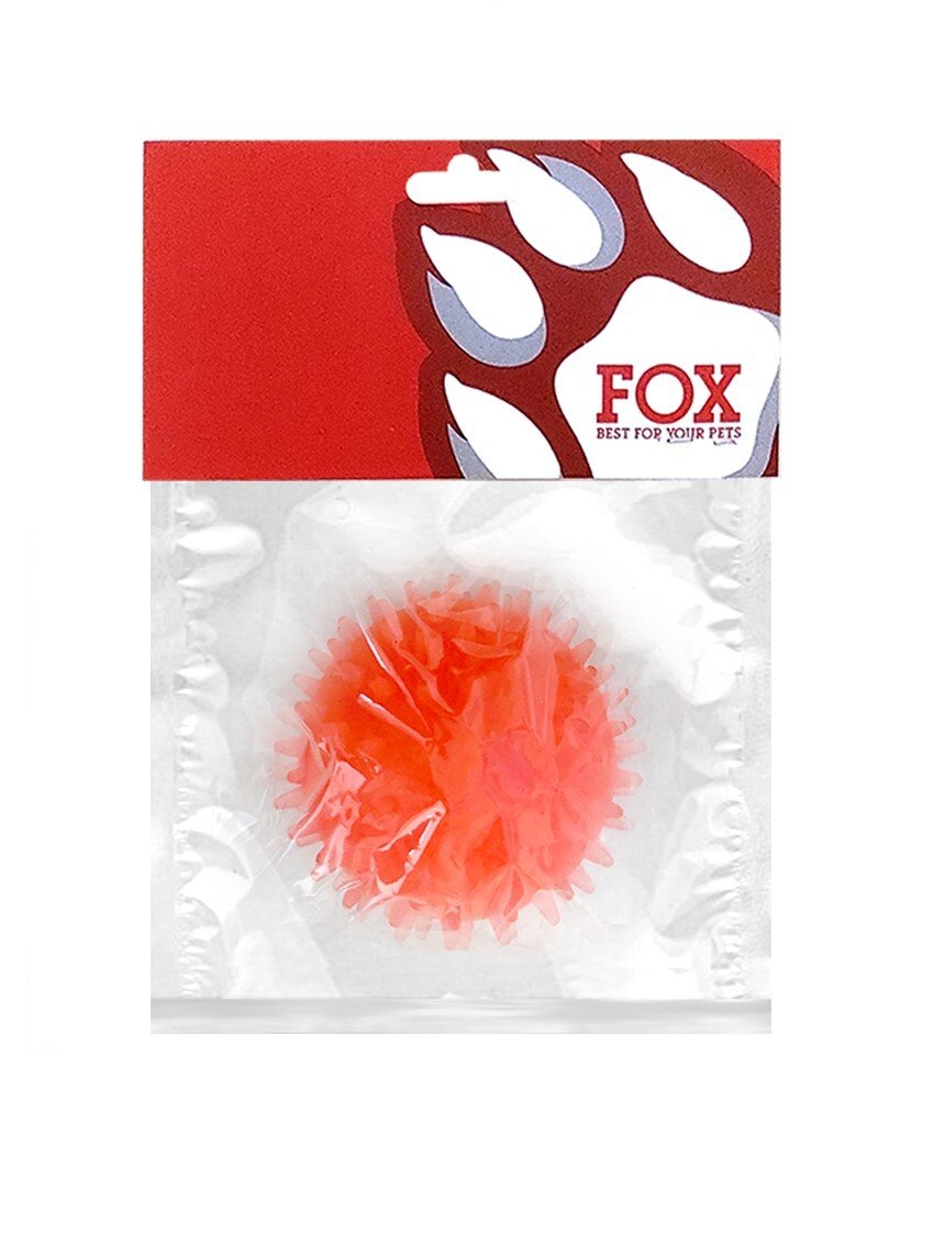 93010033 Іграшка для собак Fox м'яч із шипами червоний із запахом ванілі, 6 см - Зображення 1