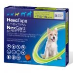 Таблетки від бліх і кліщів для собак 7,5-15 кг NexGard Spectra, 1 шт