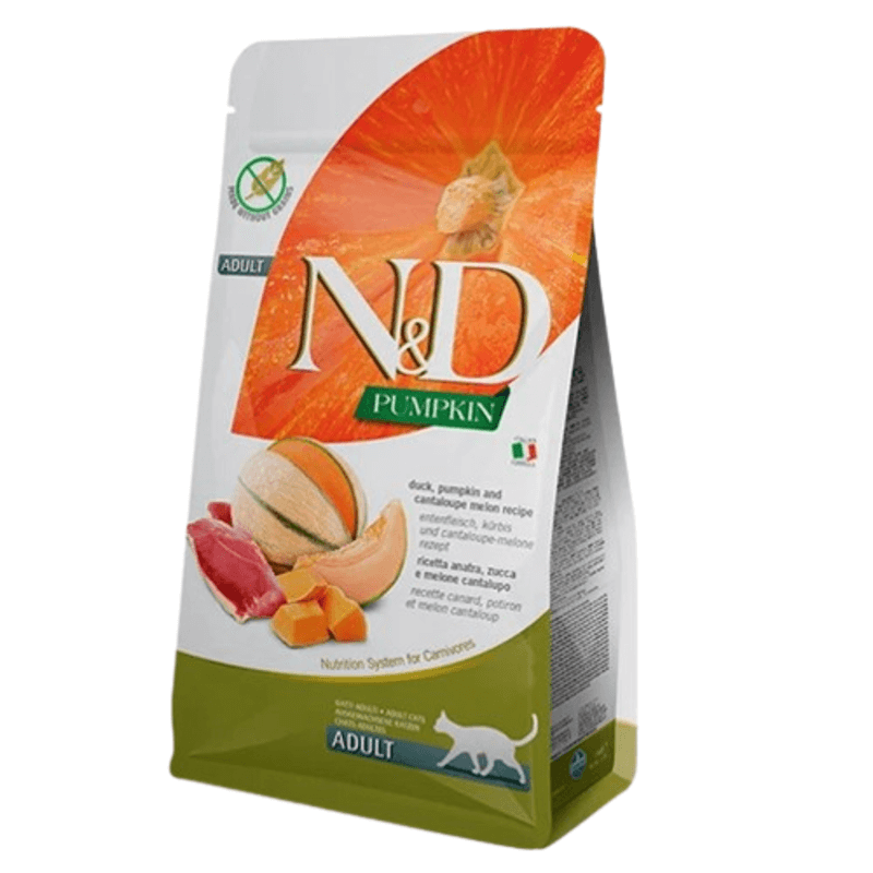8010276035356 Сухий корм для дорослих котів Farmina N&D Pumpkin & Cantalupe беззерновий з качкою і гарбузом, 300 г - Зображення 1