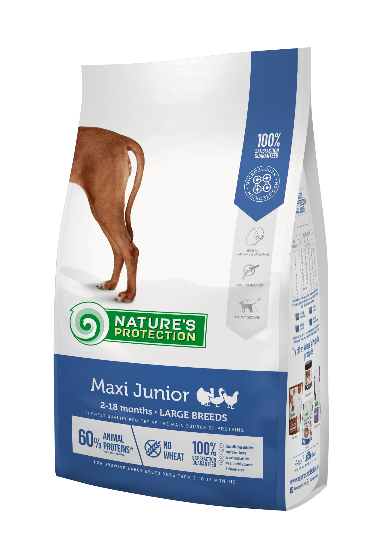 84156751862726_ b31d6f812e Сухий корм для цуценят великих порід Nature's Protection з м'ясом птиці, 4 кг - Зображення 1