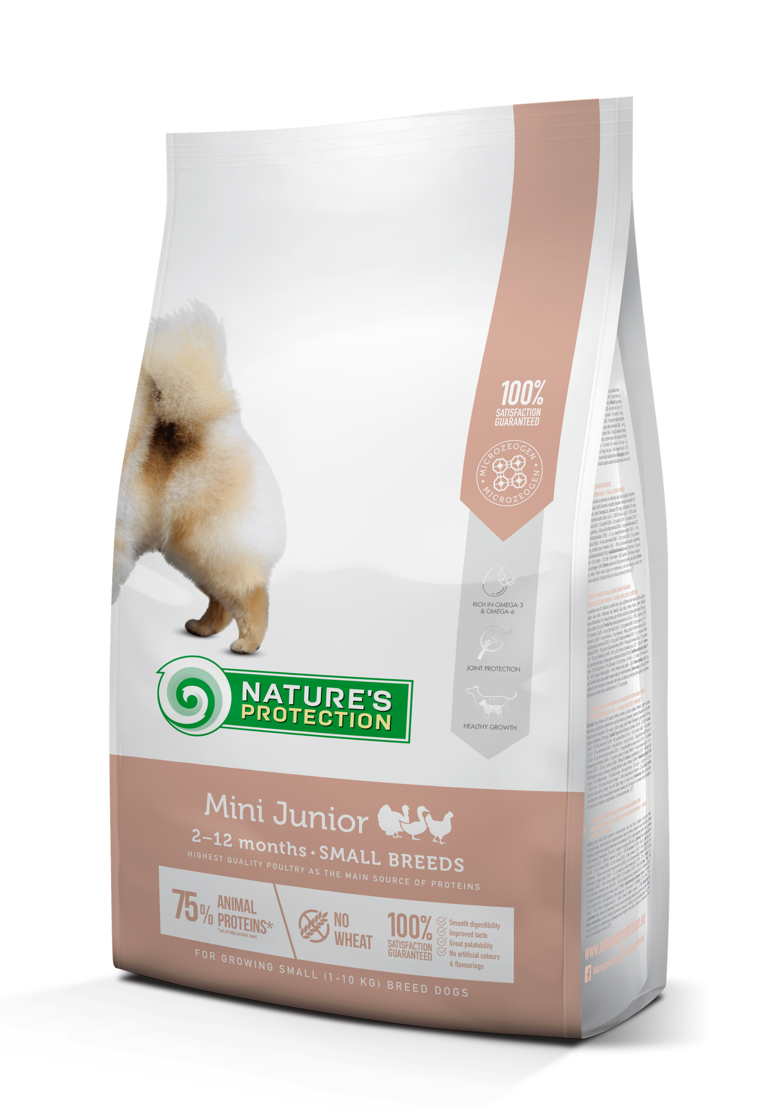 87436899519450_-5af5273ac7-3.png Сухий корм для цуценят малих порід Nature's Protection Mini Junior Small Breeds з м'ясом птиці, 7,5 кг - Зображення 1