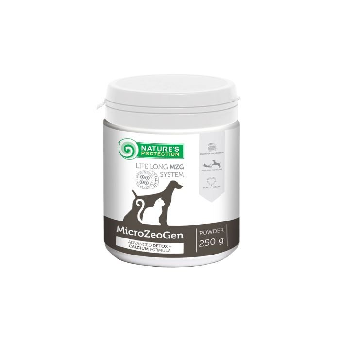 can63290 Харчова добавка з кальцієм для собак та котів Nature's Protection MicroZeoGen, 250 г - Зображення 1
