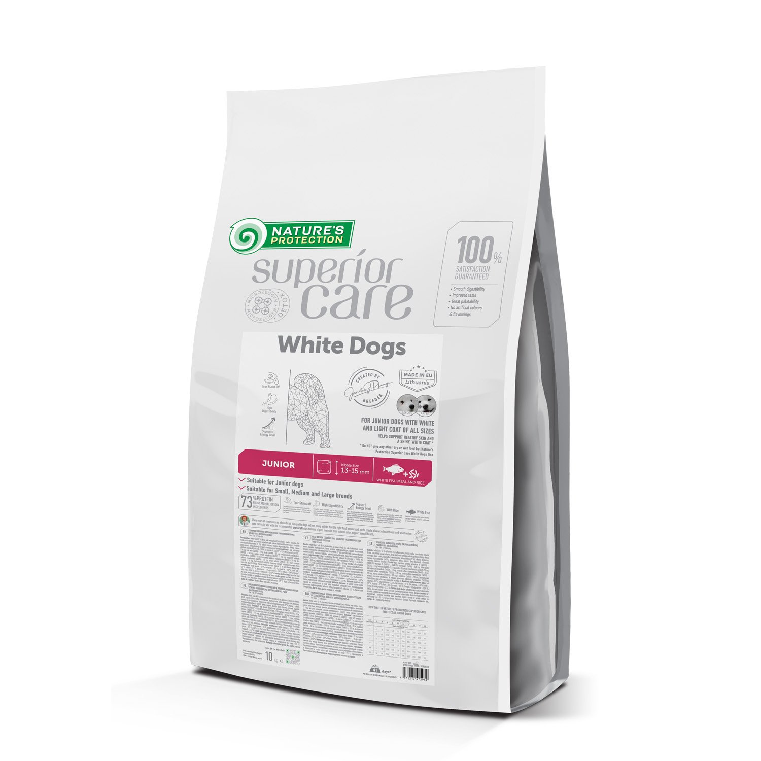 sukhyi-korm-z-biloiu-ryboiu-dlia-zrostaiuchykh-sobak-usikh-rozmiriv-z-biloiu-sherstiu-natures-protection-superior-care-white-dogs-white-fish-junior-all-sizes-10-kh-36091035004905_ 40b083436e Сухий корм для юніорів усіх розмірів Nature's Protection Superior Care з білою рибою, 10 кг - Зображення 1
