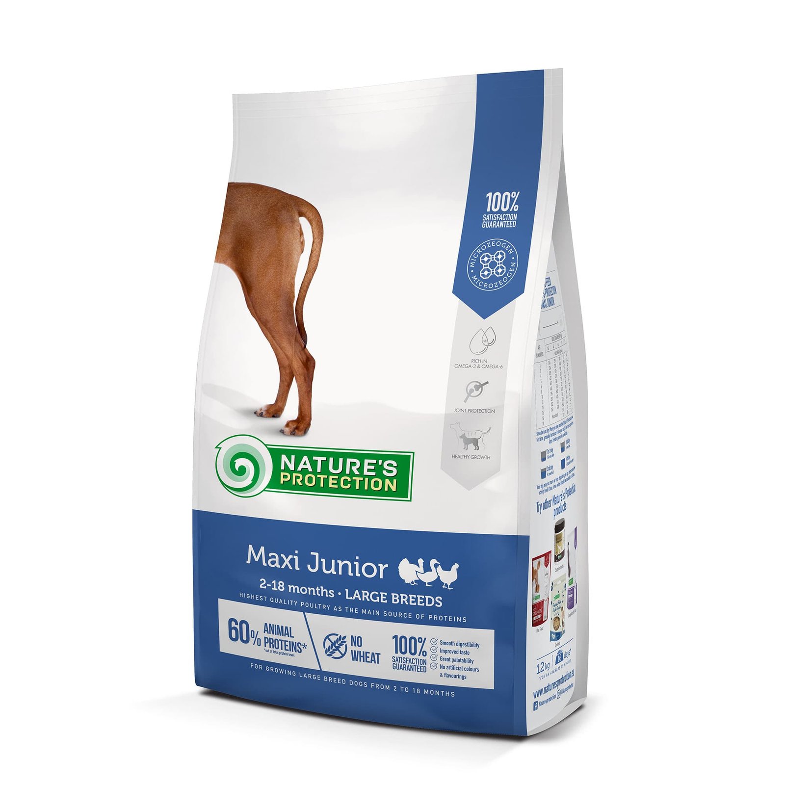 suxoy-korm-dlja-shenkov-krupnyx-porod-maxi-junior-large-breeds-12kg-85465073619318_ dcec6d1e65 Сухий корм для цуценят великих порід Nature's Protection з м'ясом птиці, 12 кг - Зображення 1