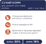 Сухий корм для цуценят Club 4 Paws Преміум з високим вмістом курки, 2 кг - Зображення 3