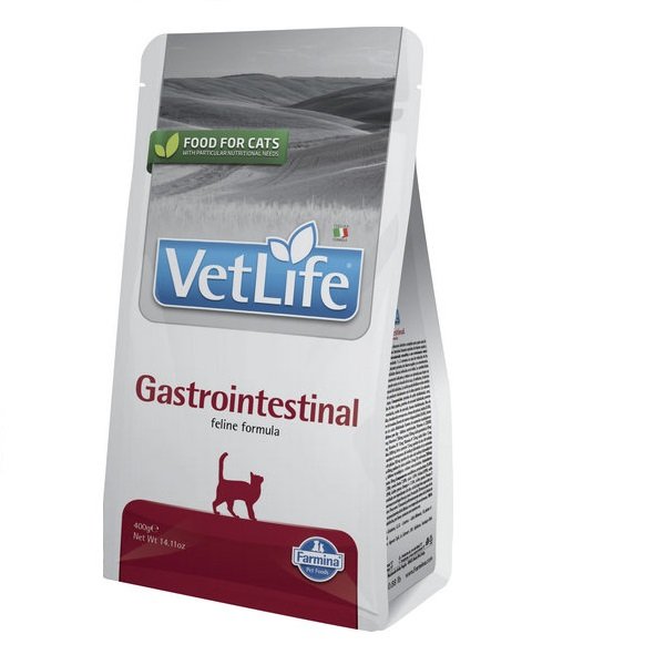 8010276025197 Сухий лікувальний корм Farmina Vet Life Cat Gastrointestinal Adult для дорослих котів при порушенні травлення, 400 г - Зображення 1
