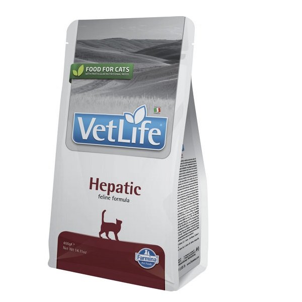 8010276030405 Сухий лікувальний корм Farmina Vet Life Hepatic для котів, з хронічною печінковою недостатністю, 400 г - Зображення 1