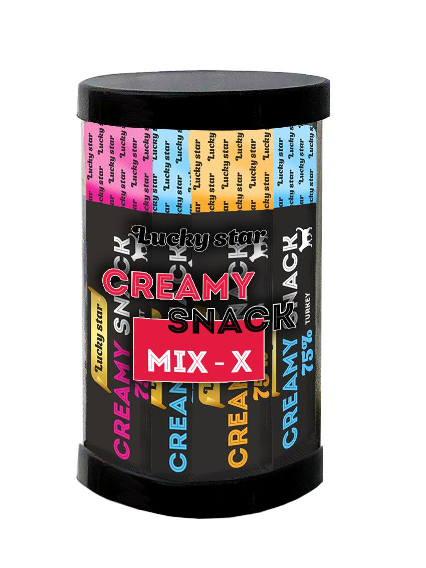 cc-mix-x Мікс лагідного пюре для котів у стіках - 4 смаки 24 шт в банці - Зображення 1
