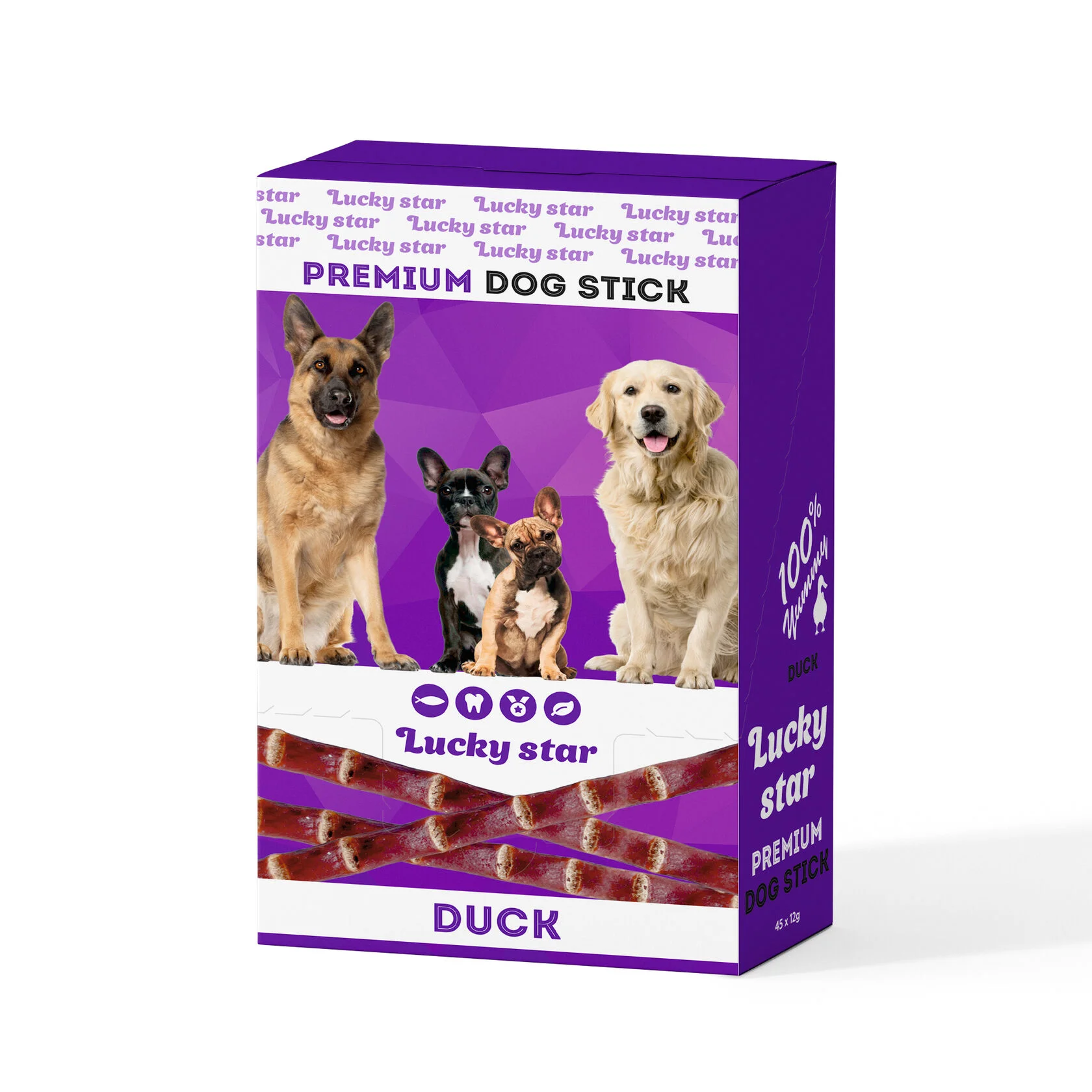 DS05D Шоубокс Premium Dog Stick з м'ясом качки Lucky Star - Зображення 1