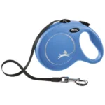 FLEXI Classic M Повідець-рулетка для собак, стрічка (5 м; до 25 кг), синя