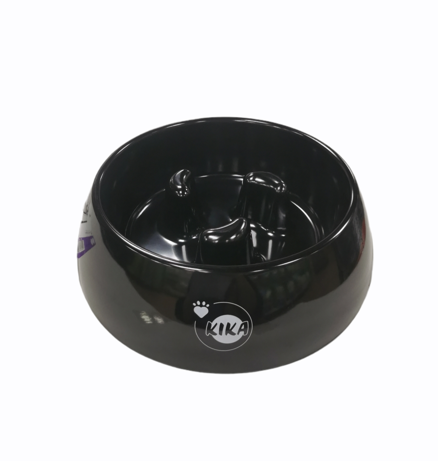 sdml990054bxlj Миска для повільного харчування собак KIKA, чорна, розмір XL - Зображення 1
