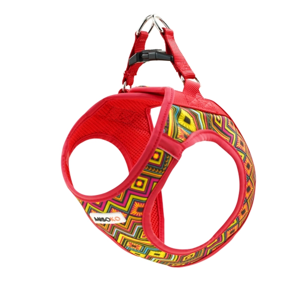 shleya-dlya-sobak-misokoco-red-multicolor-xs-68638107427606_55baf545c1590_590resizebg Шлея для собак, червоний з візерунком, M MISOKO - Зображення 1